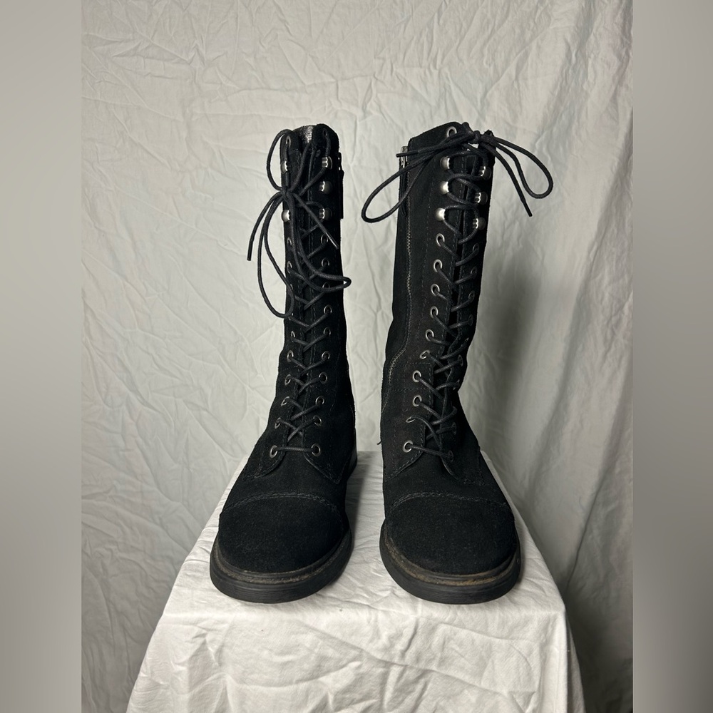 Nine West Black Lace-Up Boots